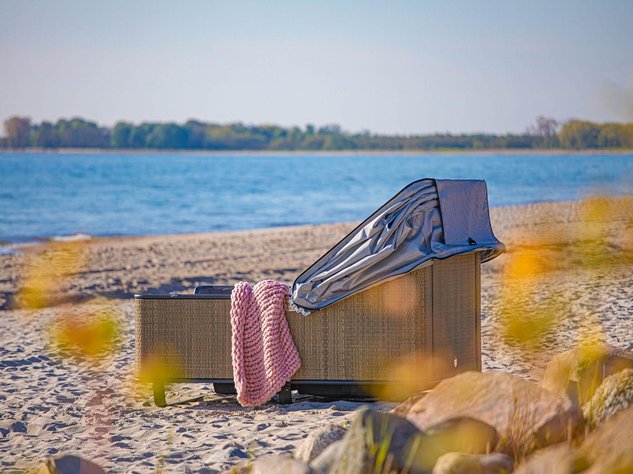 Strandschlafen Schlafstrandkorb Geltinger Bucht Ostsee